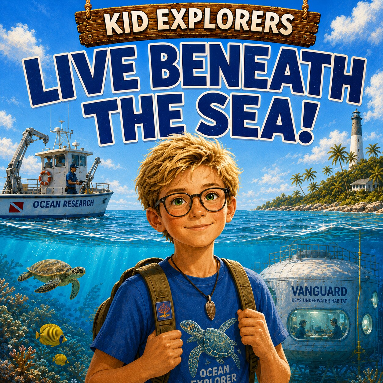 Cover of Kid Explorers Live Beneath the Sea